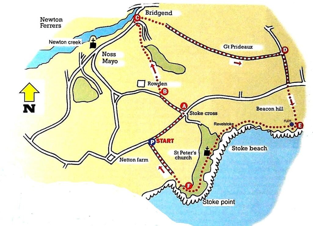 Map of Noss Mayo Walk