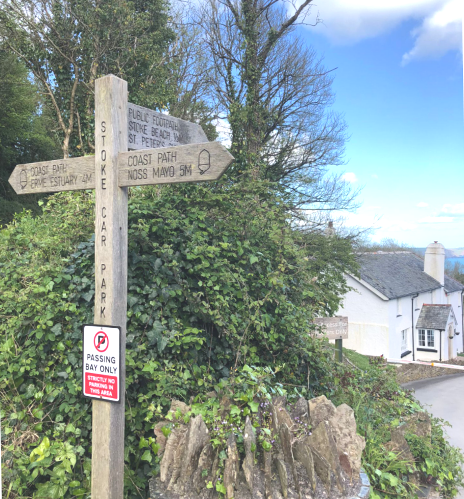 Photo of a Signpost on the Noss Mayo Walk